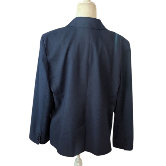 Talbots Navy Double-Breasted Blazer Timeless Design Office Siren Plus Size Sz 20 - Picture 4 of 10